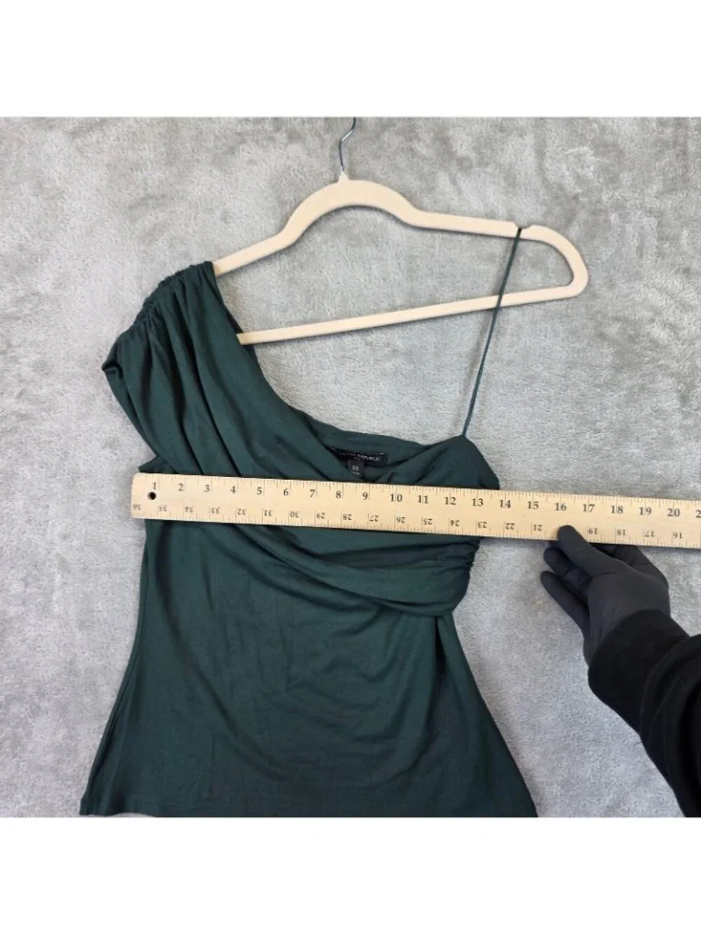 Banana Republic Tank Top Womens XS Green One Shoulder Jersey Summer Party